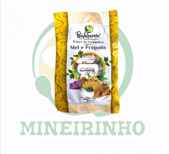 BALA DE GENGIBRE COM PRÓPOLIS BALARAMA 40G